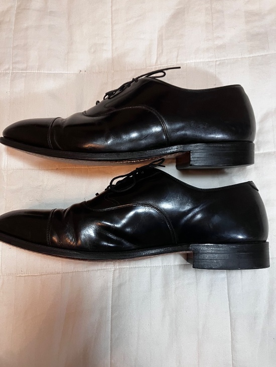 Johnson and Murphy Optima Made in the USA Men\'s Black 11 1/2 Cap Toe Shoes main image 14